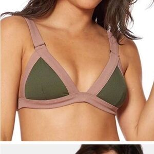Dolce Vita Green and Pink Triangle Bralette